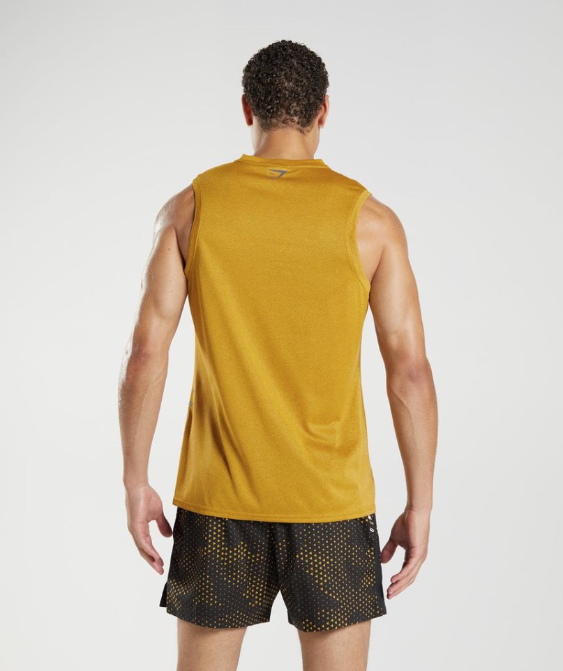 Men's Gymshark Sport Tanks Yellow | NZ 6OATHY